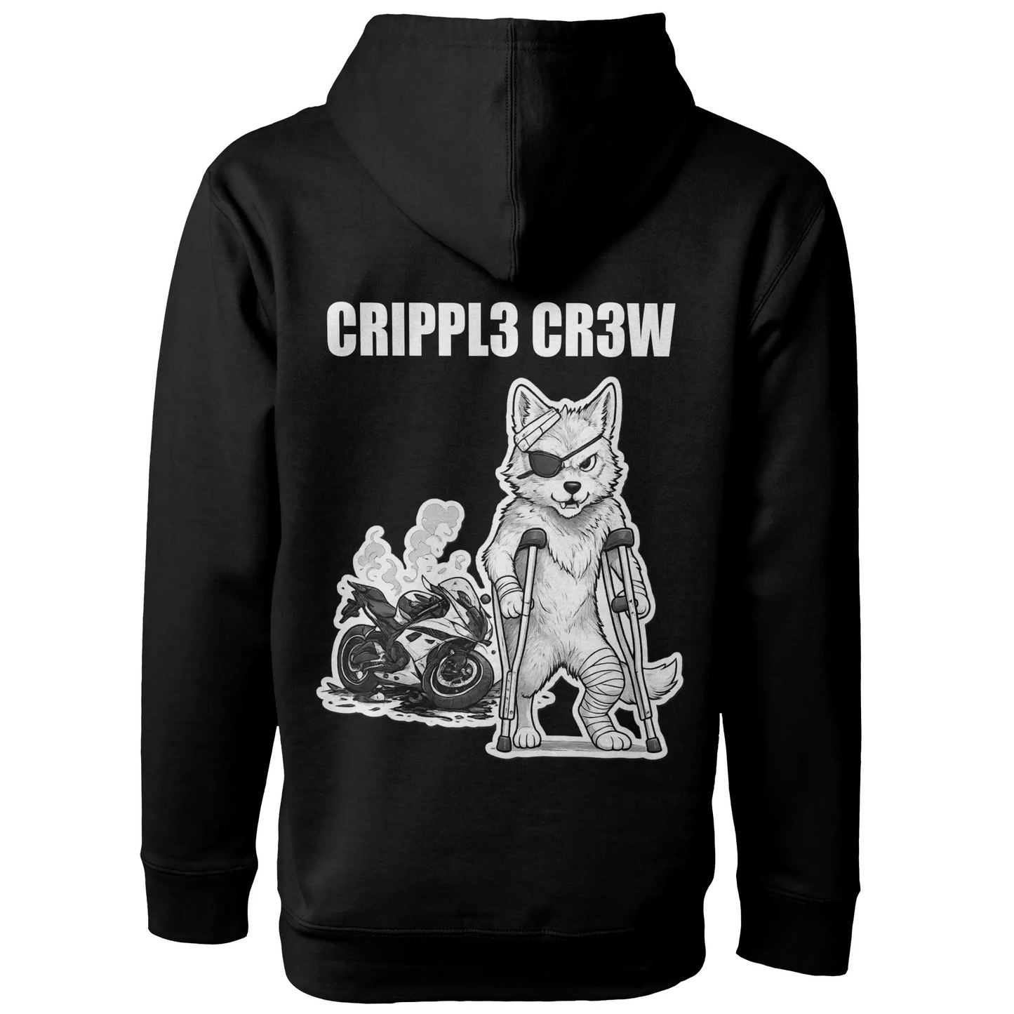 CRIPPL3 CR3W Hoodie BACK Logo