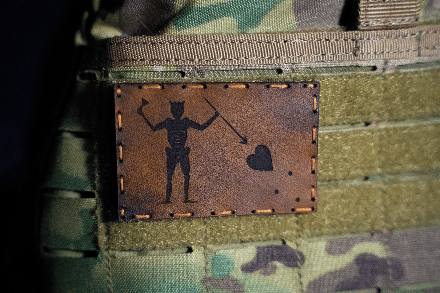 Leather "No Quarters" Patch